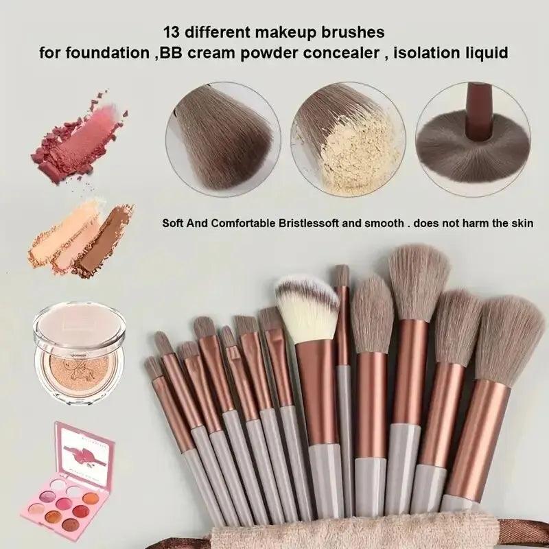 Makeup Brushes Set with Mirror💞 - AA Products